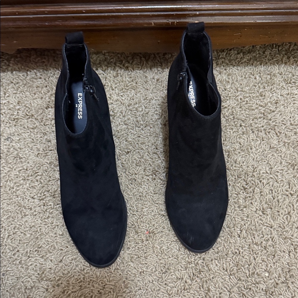 Express women’s Dark Suede Ankle Boots